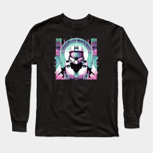 Master Chief Halo Xbox Vaporwave Long Sleeve T-Shirt